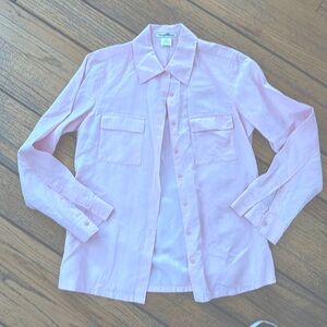 Tommy Bahama pink silk linen shirt size XS (2)